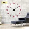 Zogift Large Luxury Wall Clock Modern Design 3D DIY Frameless Giant Mirror Effect diy led clock