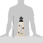 new products Lantern Wood Pyramid White Wash wood lantern