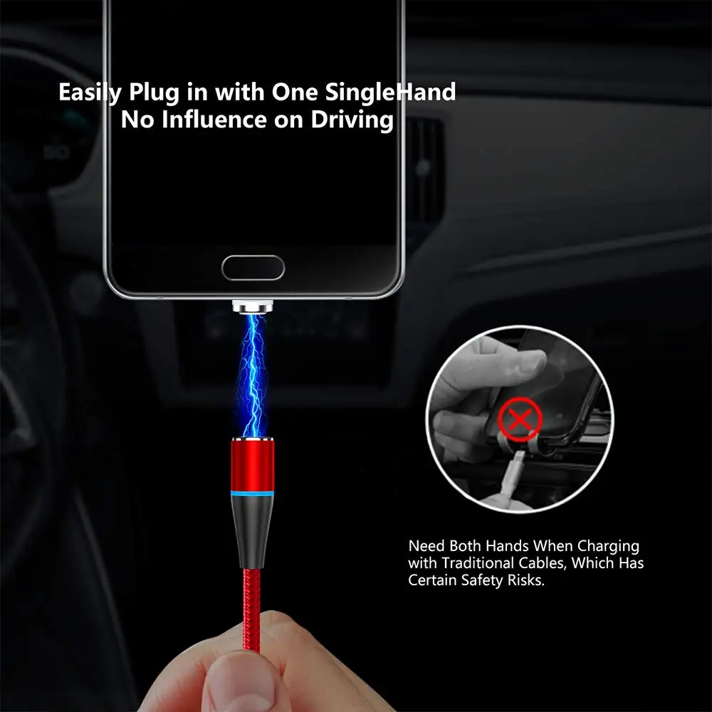 Magnetic USB Cable 3A Fast Charging Micro Type C Lighting Charger Data Cabo For iPhone xr 8 plus Samsung xiaomi Android - ANKUX.COM