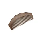 Natural wood beard and moustache brush comb kit with logo