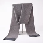 Classic fashion natural stripe 100% wool scarf for men winter