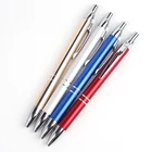 promotion custom cheap metal click gold pen with custom logo