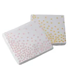 25pcs per pack 3ply Paper Napkins Rose Gold Foil Dots Designs Perfect for Birthday baby shower tableware decorations