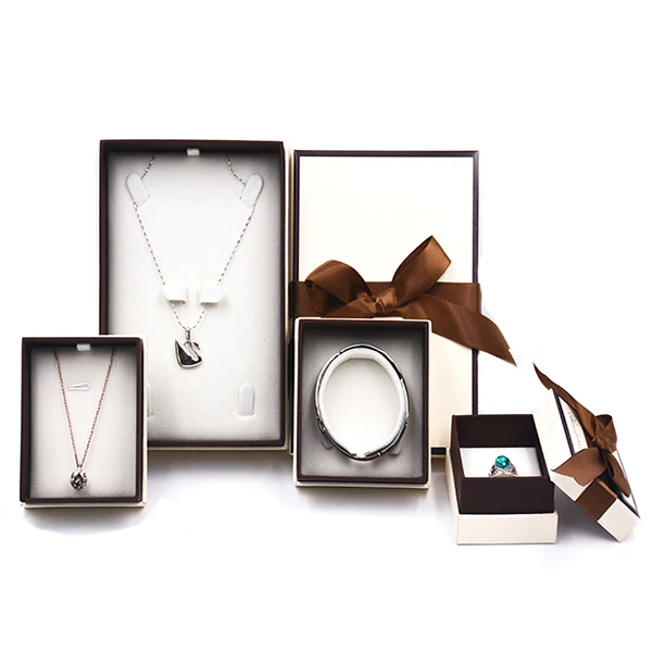 luxury european women white gift box earring necklace jewelry