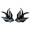 Black Bird Swallow Swiftlet Dove Tattoo Embroidered iron on Patch