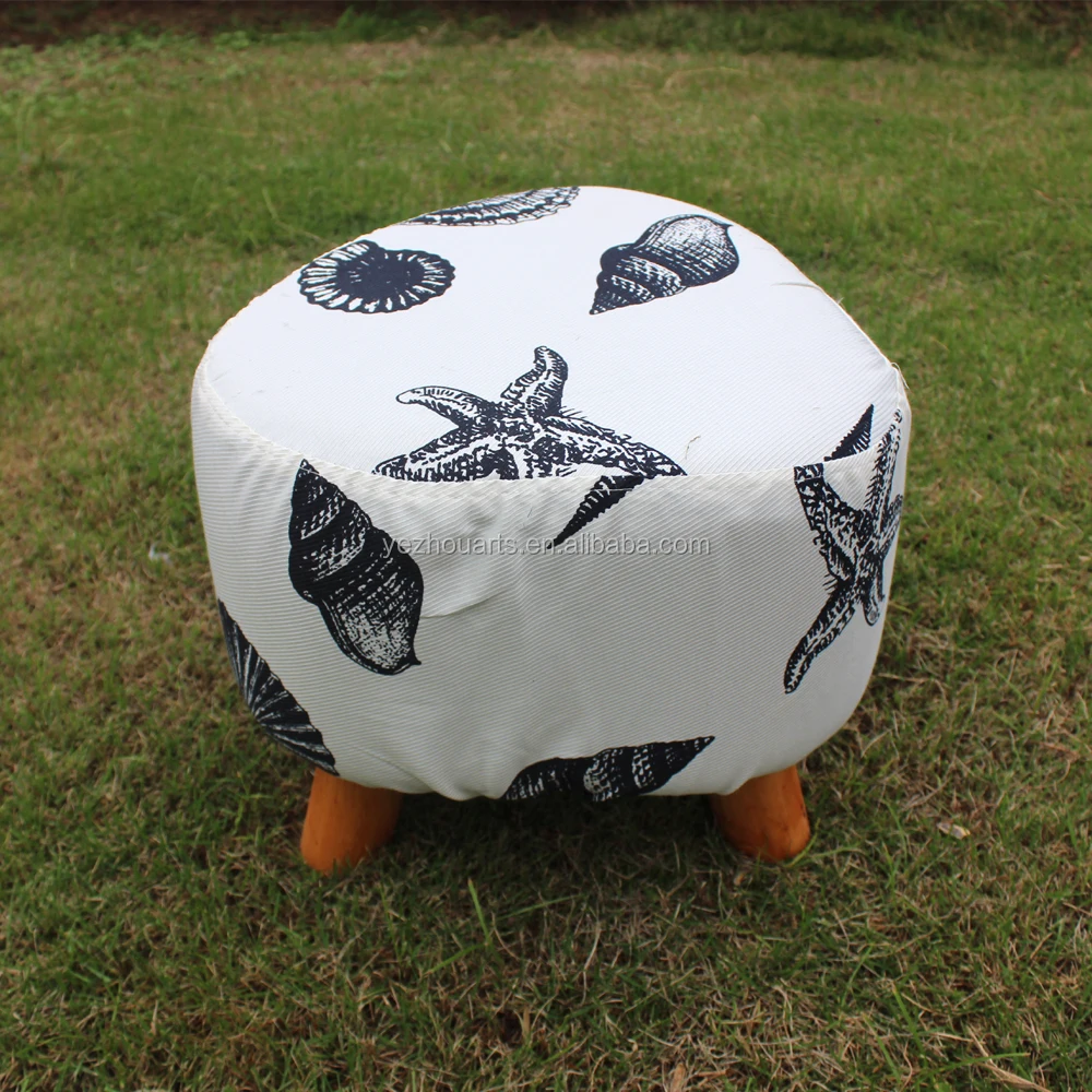 round storage puff stool