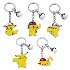 MS Jewelry Pokemon Go Keychain Poke Ball Pikachu Key Ring Holder Gift Monsters Chaveiro