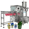 Self-standing bag washing liquid automatic filling and capping machine