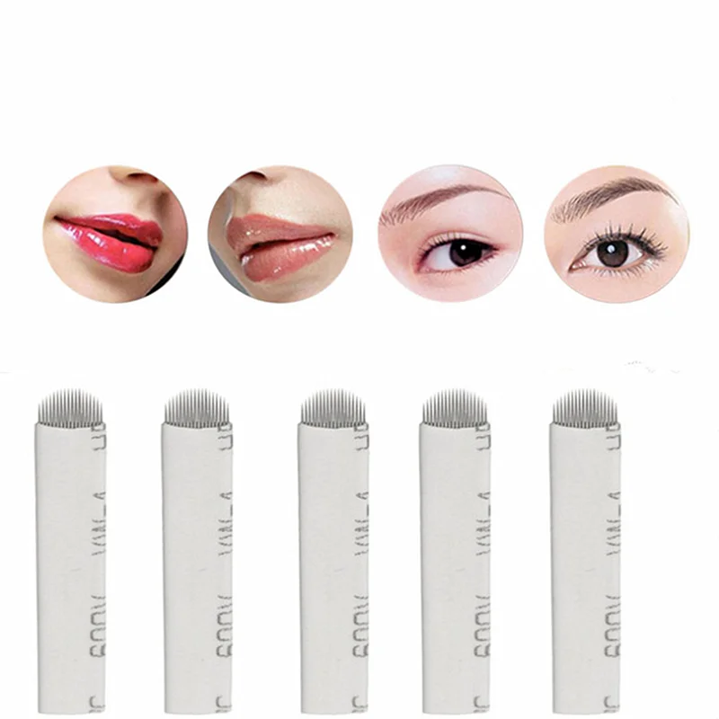 Medical Grade Stainless Steel 0.18mm Sterilized Disposable Microblading Needle for Eyebrow Tattoo