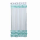 Ruffle Window Curtain Panel Set 54by84inch