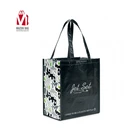 Hot selling Custom logo ultrasonic non woven gift tote reusable shopping grocery carry bag