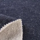 Dark grey cvc knit yarn dyed french terry fabric knit buyers for blanket
