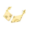 JuJia Stock New Fashion Normcore Women Earbob Silver Gold Wave Rhombus Drop Earrings