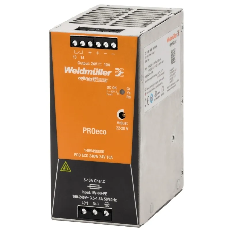 Weidmuller Power supply, switch-mode power supply unit, PRO ECO 240W 24V 10A