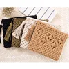 handmade crochet clutch bag tassel braid cotton rope beach bag