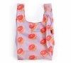 Grapefruit Large Reusable Shopping Bag Foldable Ripstop Nylon Tote for Laundry or Shopping