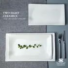 Restaurant supply dinner plate crockery tableware rectangular plate