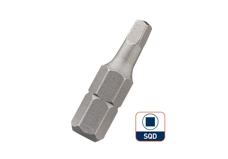 25mm 1/4 Inch Hex Shank Insert Square Screwdriver Bit