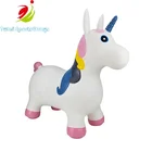 EN71 Standard Kids Activity Toys inflatable PVC Hopper Bouncy Animal Unicorn for 3 year old Jumping Outdoor