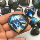 wholesale Natural quartz Flash labradorite heart shaped pendant for gift