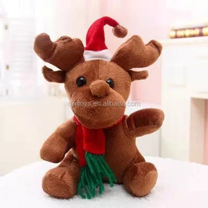 new plush toys christmas reindeer stuffed toys with scarf