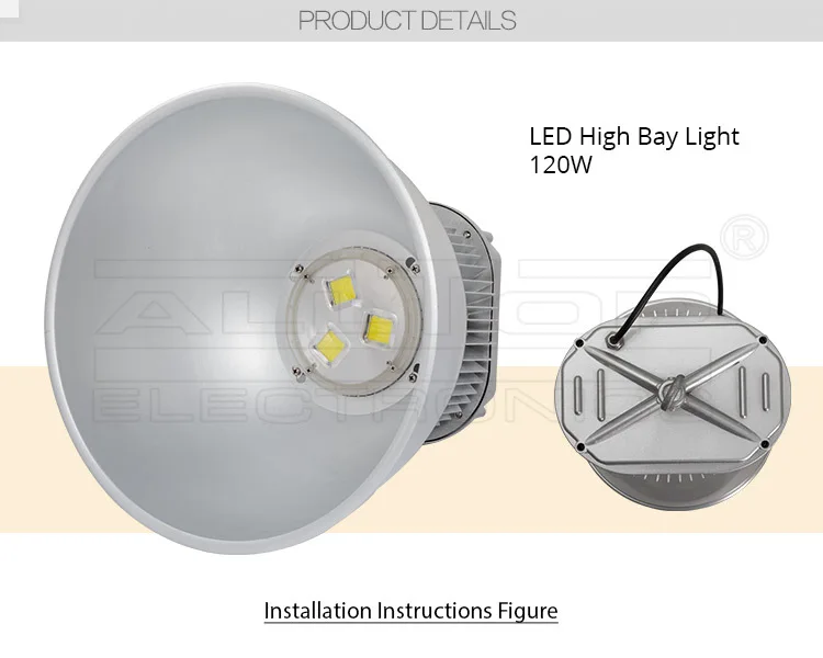 High lumen IP67 waterproof cob 120w used industrial light fixtures