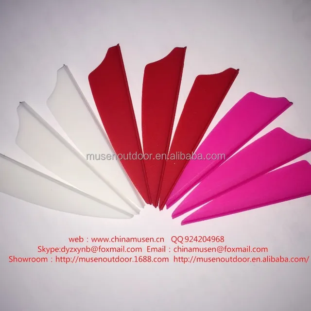 colorful plastic fletches/feathers for shooting/hunting arrows