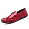 new fashion with pointed toe loafer slip-on leather casual shoes for men