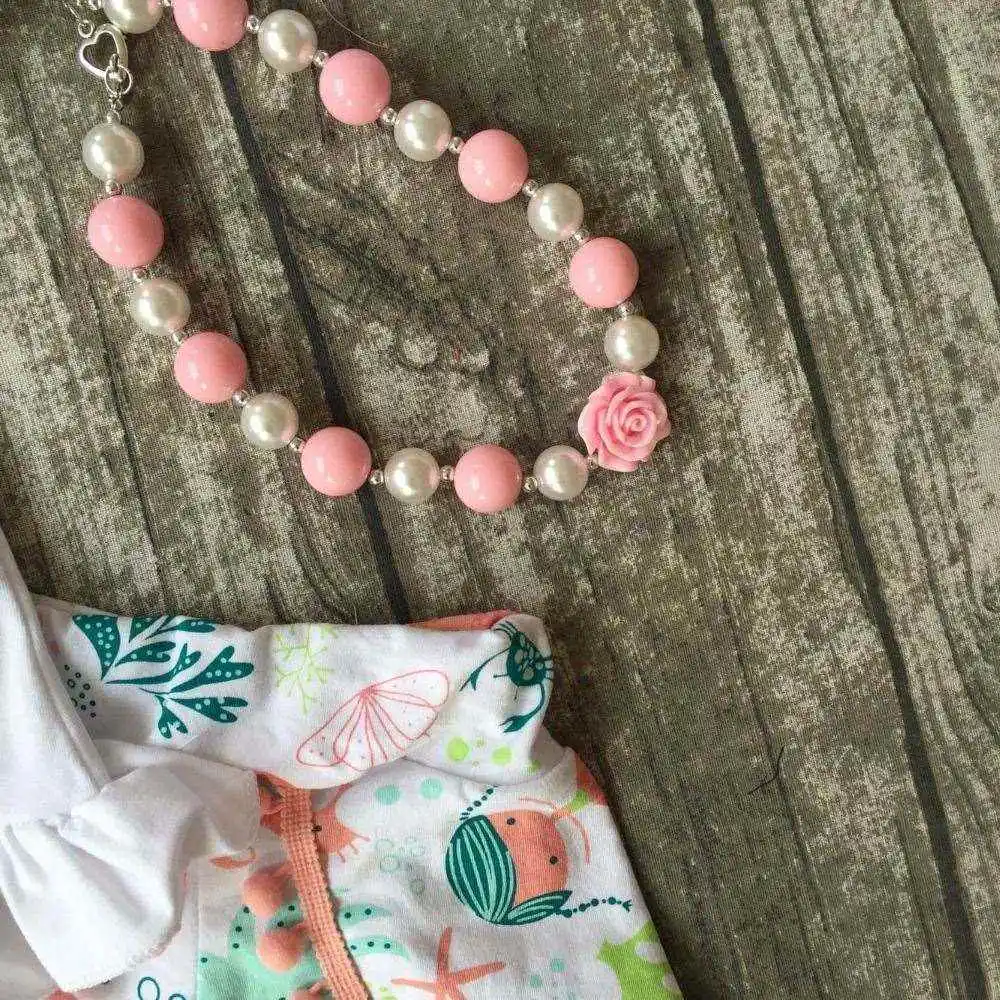 new Summer baby girls clothes mint coral mermaid under the sea boutique short kids cotton kids wear ruffles match accessories