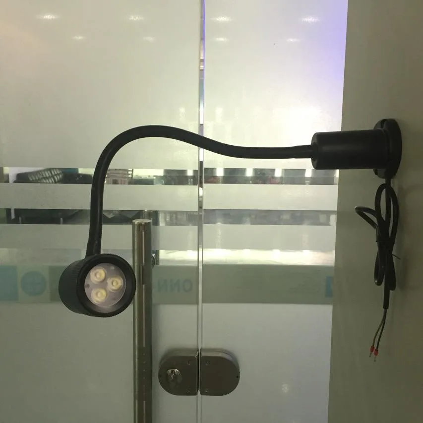 Waterproof flexible arm led gooseneck work light with base