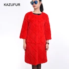 KZ160174 Women new style real rex rabbit fur coat