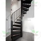 indoor steel support metal spiral stairs/ save space used spiral staircase kits