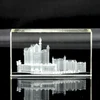 Wholesale Newest Design Famous Building Crystal 3D Laser Cube