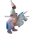 200cm high inflatable white horse costume