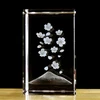Promotion 3d laser crystal flower with Etched mount Fuji and SUKURA in Japan Gift
