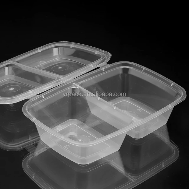 2 compartment plastic food containers