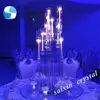 ZT-323M-2 Factory hot selling beautiful crystal wedding centerpiece long-stemmed glass hurricane candle holder