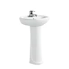 MTLJ-551 Healthy comfortable single or three hole ceramic pedestal basin with stand column