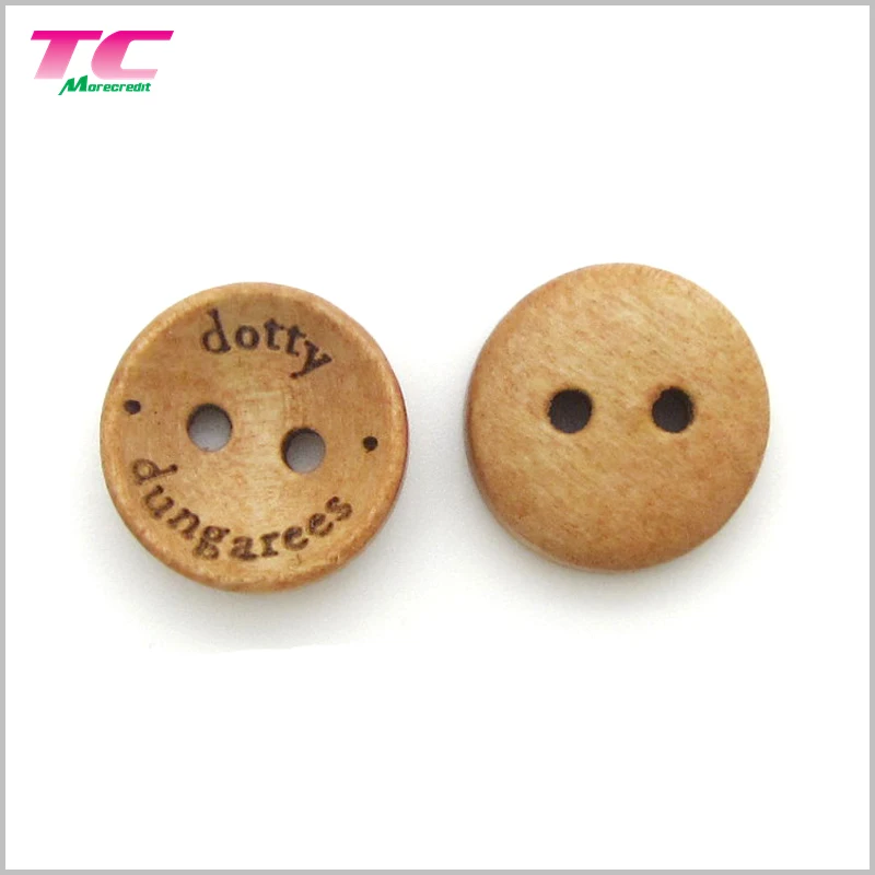 Existing Stock 15mm Round 4 Holes Wood Button Wood Sewing Button Baby Clothing Wood Button For Garment