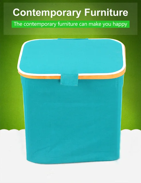 colored new design wooden laundry basket hamper with cover