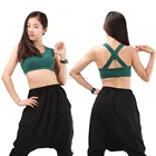 Women Adult Girls Nylon Lycra Crop Bra Dance Yoga Tops Wholesale