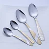Stainless Steel Long Handle Spoon Metal Cutlery Set Modern Inox Eco Copper Tea Spoon