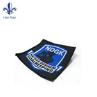 high density clothing accessories cheap damask woven labels with embroidery design
