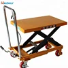 Foot-operated scissor lift table mobile portable folding manual hydraulic lifter price