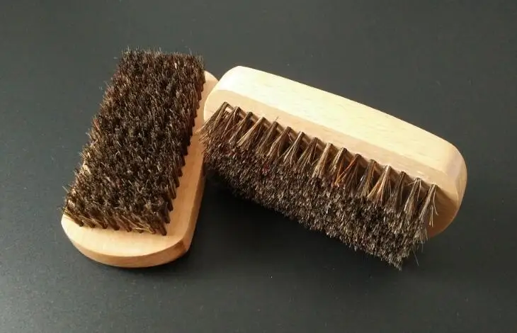 Stock Boar Bristle brush, square beech brush, male special beard brush, can engrave logo