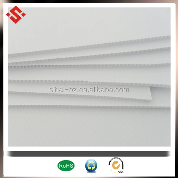 white coroplast pp sheet