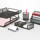 Desk Accessories Organizer Metal Mesh Desk Set