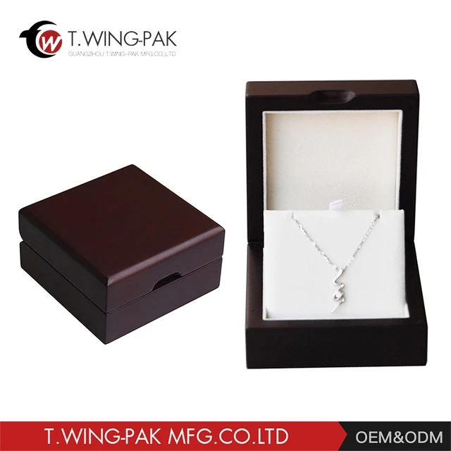 2017 good quality luxury single wooden jewelry gift box necklace