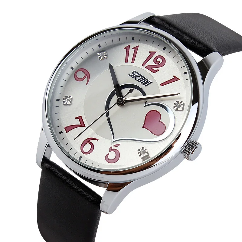 Relogio Feminino SKMEI Leather Strap Alloy Quartz Watches Women Fashion Luxury Watch Women Wristwatch Relojes Mujer 2015