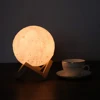 3D Printing Touch and IR Remote 16 Colors Change dimmable Led moon world Globe Ball table lamp for wedding Christmas gift